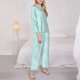 thumbnail image 3 of Balery Blue Bright Conjunto de Pijama con Estampado para Mujer, Conjunto de Dos Piezas con Manga Larga, Ropa de Dormir Suave con Bolsillos, Pijamas Cómodos-Medium, 3 of 7