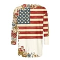 thumbnail image 5 of Lorytime 4th of July Shirts Women Stars and Stripes Tops Patriotic Graphic Clothes Lorytime 3/4 Sleeve Holidays Clothes, 5 of 5