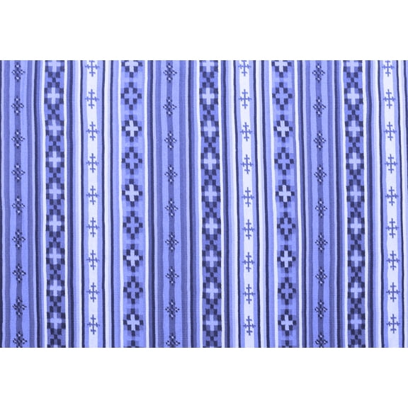 Ahgly Company Indoor Rectangle Abstract Blue Contemporary Area Rugs, 5' x 8'