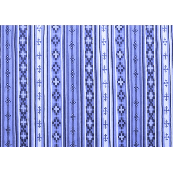 Ahgly Company Machine Washable Indoor Rectangle Abstract Blue Contemporary Area Rugs, 5' x 7'