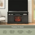 Ameriwood Home Ashton Lane Electric Fireplace TV Stand for TVs up to 65