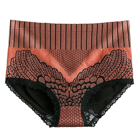 

Briefs High Waist Butt Lifter Polyester Graphene Panties for Women Orange M