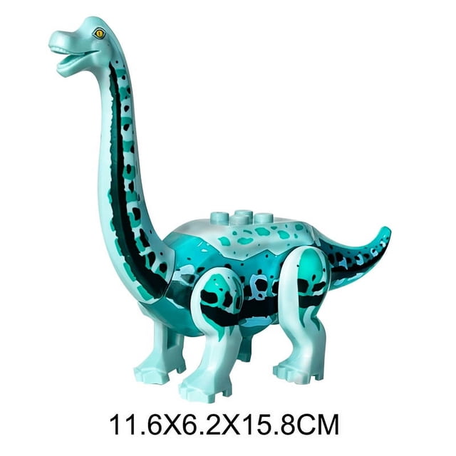Dinosaur World Building Blocks Set, Large Dinosaur Figures T-Rex Velociraptor Triceratops, DIY Assembled Educational Construction Toy, STEM Learning Building Kit Gift for Kids Boys Girls