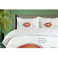 thumbnail image 4 of Ambesonne Eye Chart Duvet Cover Set, Anatomy of an Eye Wording, 2-Calking, White Burnt Orange, 4 of 7