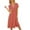 Red, variant on IROINNID For For Women Casual Fashion Summer V Neck Short Sleeve Loose Solid Dress Cheap