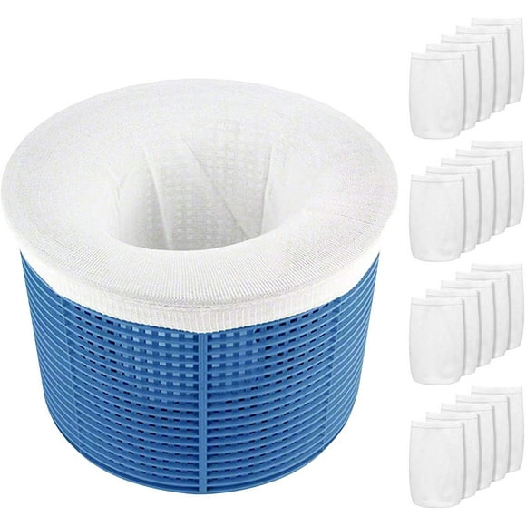 Aiglam Pool Skimmer Socks, 20-Pack Pool Filter Basket Saver Socks, Reusable Ultra-Fine Mesh Sock Filter Pool Debris Catcher for In-Ground and Above Ground Pools