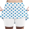 thumbnail image 3 of HomeGardon Back to School Skirts for Girls Girl Skort Fashion Polka Dots Loose High Waist A-line Fake Two Piece Sports Pants Skirt Half Body Skirt, 3 of 7