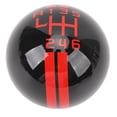 thumbnail image 1 of Pommeau de Levier de Vitesse Rond, Support de Fixation Fileté Prise Confortable 11MM Port ID Voiture Course Pommeau de Levier de Vitesse 6 Vitesses Chiffres Clairs pour Véhicule Manuel Noir Rouge, Noir Blanc, Blanc, 1 of 8