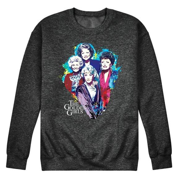 Golden Girls - Paint Splatter Group - Men's Crew Neck Fleece Pullover