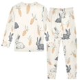 thumbnail image 2 of FORMRS Long Sleeve Top and Pants Pajama Set for Niños 2-Piece Sleepwear, Sizes 18M-8Y, Adorable Bunnies, 2 of 6