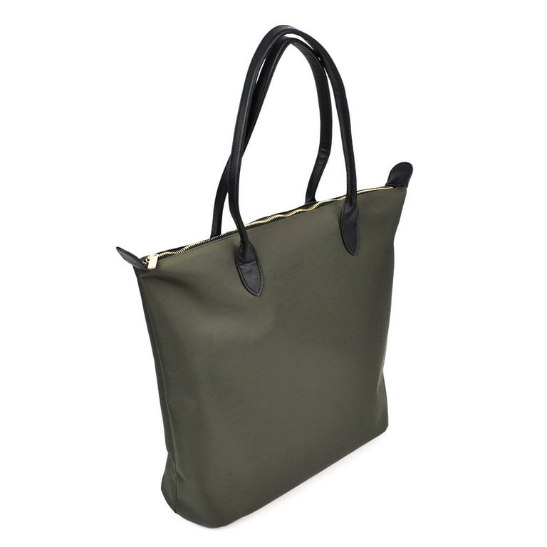 Premium Large Nylon Tote Water Resistant Top Zip Shoulder Bag Handbag -  Walmart.com