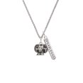 thumbnail image 2 of Delight Jewelry Silvertone Ram Head Silvertone Fearless Bar Charm Necklace, 23", 2 of 4