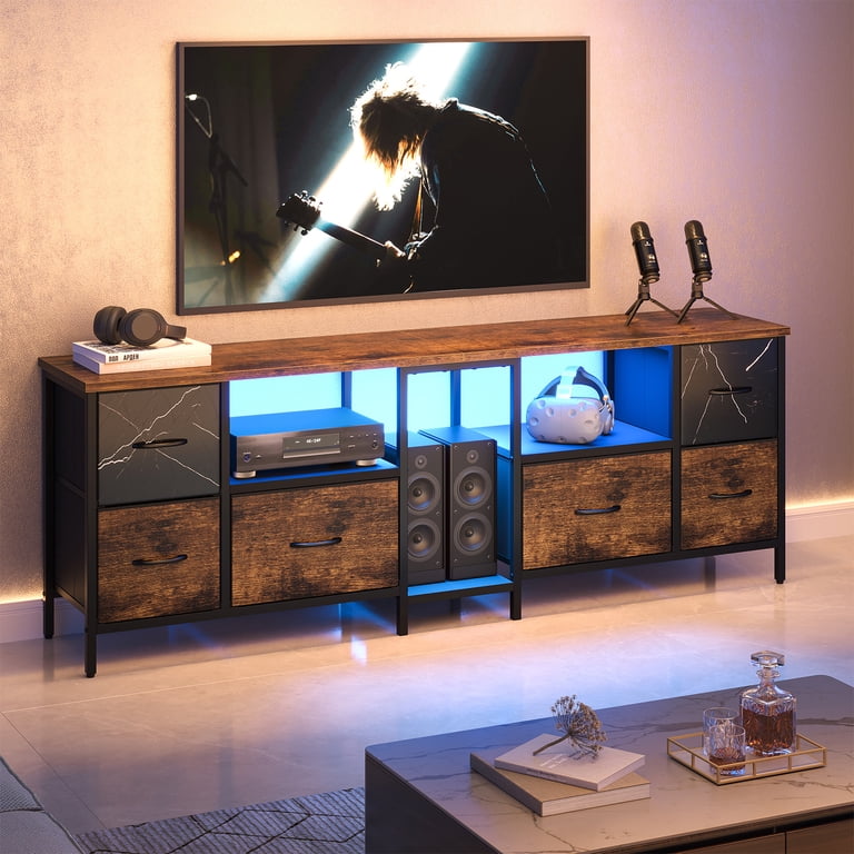 Bestier LED TV Stand for 70-Inch TV with 6 Storage Drawers photo 5