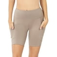 thumbnail image 4 of Zenana Women's Workout Yoga Running Compression Exercise Biker Shorts with Side Pockets, 4 of 4