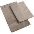 thumbnail image 5 of Taupe 2 Piece Ultra Soft Faux Rabbit Fur Non-Slip Absorbent Bathroom Bath Mat Set, 5 of 5