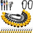 thumbnail image 1 of 18Pcs Bit Holder Keychains 3 Pcs 1/4 3/8 1/2 Inch Socket Portable Hex Shank Screwdriver Impact Drill Bit Holder, 1 of 7