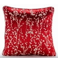 thumbnail image 1 of Cayenne Housses de Coussin Rouges, Housses de Coussin Florales Contemporaines, 12x12 Pouces (30x30 cm) Housses de Coussin Décoratives, Velours Burnout Carrées, Saule Rouge - Cayenne Red Drops, 1 of 3
