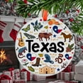 thumbnail image 2 of Texas Christmas Ornament, Ceramic/Acrylic Ornament, Special Keepsake for Mother, Valentine Ornament Gift, Seasonal Festival Keepsake, Collectible 2025, 2 of 5