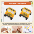 thumbnail image 5 of 10 Cuentas de Silicona para Coche, Cuentas Focales de Silicona, Cuentas en Forma de AutobúS Escolar, Cuentas Focales para BolíGrafos, Cuentas Espaciadoras Planas Sueltas, 5 of 5