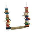 thumbnail image 5 of Bird Toy Bird Parrot Swings Wooden Swing Stand, Parrot Chewing Toy for Budgie, Small Parakeets, 5 of 7