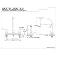 thumbnail image 2 of Kingston Brass Magellan Centerset Double Handle Kitchen Faucet, 2 of 2