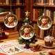 thumbnail image 5 of Adornos navideños, adornos navideños, regalos navideños, decoración navideña, bola navideña, colgante para árbol de Navidad, bola de cristal transparente, regalo de joyería, decoración esférica estere, 5 of 5