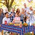 thumbnail image 4 of 4th of July Tablecloth,Independence Day Patriotic Plastic Tablecloth Disposable Table Cover for Patriotic Party Supplies,Decorations for Independence,Veterans,Memorial Day,52x108In, 4 of 8