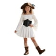thumbnail image 4 of Sanphen Girls Pirate Costumes 2 Pieces Dress with Belt Set Halloween Party Dress Up, 4 of 9