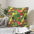 thumbnail image 4 of KLL Fruits Vegetables And Berries Decorative Throw Pillow Covers Velvet Soft for Couch Sofa Bedroom Living Room Outdoor (No pillow core)- 18"x18", 4 of 5