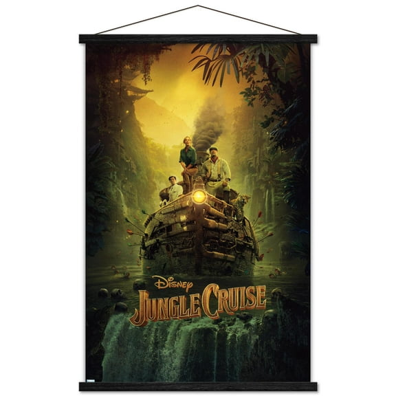 Jungle Cruise - Teaser Wall Poster with Wooden Magnetic Frame, 22.375" x 34"
