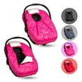 thumbnail image 4 of CozyBaby Premium Infant Car Seat Cover w/Dual Zippers & Elastic Edge, Pink, 4 of 6