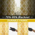 thumbnail image 3 of Driftaway Julianna Thermal Insulated Blackout/Room Darkening Grommet Unlined Window Curtains, Set Of Two Panels, Each 52”X84”(Golden Yellow), 3 of 8