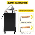 thumbnail image 3 of VEVOR Fuel Caddy Fuel Storage Tank 35 Gallon 4 Wheels with Manuel Pump, Black, 3 of 9