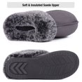 thumbnail image 3 of HomeTop Women's Classic Microsuede Memory Foam Slippers Durable Rubber Sole with Warm Faux Fur Collar, 3 of 8