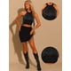 thumbnail image 2 of Canesú con Flecos para Mujer con Lazo Cuello Halter Corsé Camiseta sin Mangas Corpiño Negro L, 2 of 6