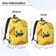 thumbnail image 2 of Easygdp Happy Cartoon Star Mochila de Lona Resistente para Laptop, Compatible con Laptops de 15 a 17 pulgadas, Ideal para Escuela, Trabajo y Viajes-Medium, 2 of 5