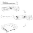 thumbnail image 4 of 2 in 1 Pull Out Sleeper Sofa Bed, 6 Seater L Shaped Sectional Sofa with Soft Backrest, Large Combined Couch for Living Room Apartment, 4 of 8