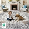 thumbnail image 6 of CHITOOMA 9'x12' Area Rugs for Living Room, Machine Washable Rugs Vintage Area Rug for Bedroom Dining Room Dorm Office with Non-Slip Backing, Stain Resistant Non-Shed Carpet, 6 of 9