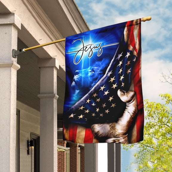 Flagwix 29.5" x 39.5" House Flag Jesus My Savior Christian Cross Flag DDH1432