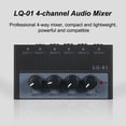 thumbnail image 3 of Ultra Low Noise 4 Channel Mixer 4 Input 1 Output DC 5V Portable Mini Audio Mixer Microphone Guitar Bass Keyboard Mixers for Club Bar Stage Studio, 3 of 6