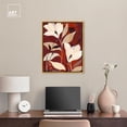 thumbnail image 3 of Maroon Floral Dreams II Canvas Fall Inspired Abstract Art by Art Remedy, Gold Frame, 20" x 24", 3 of 7