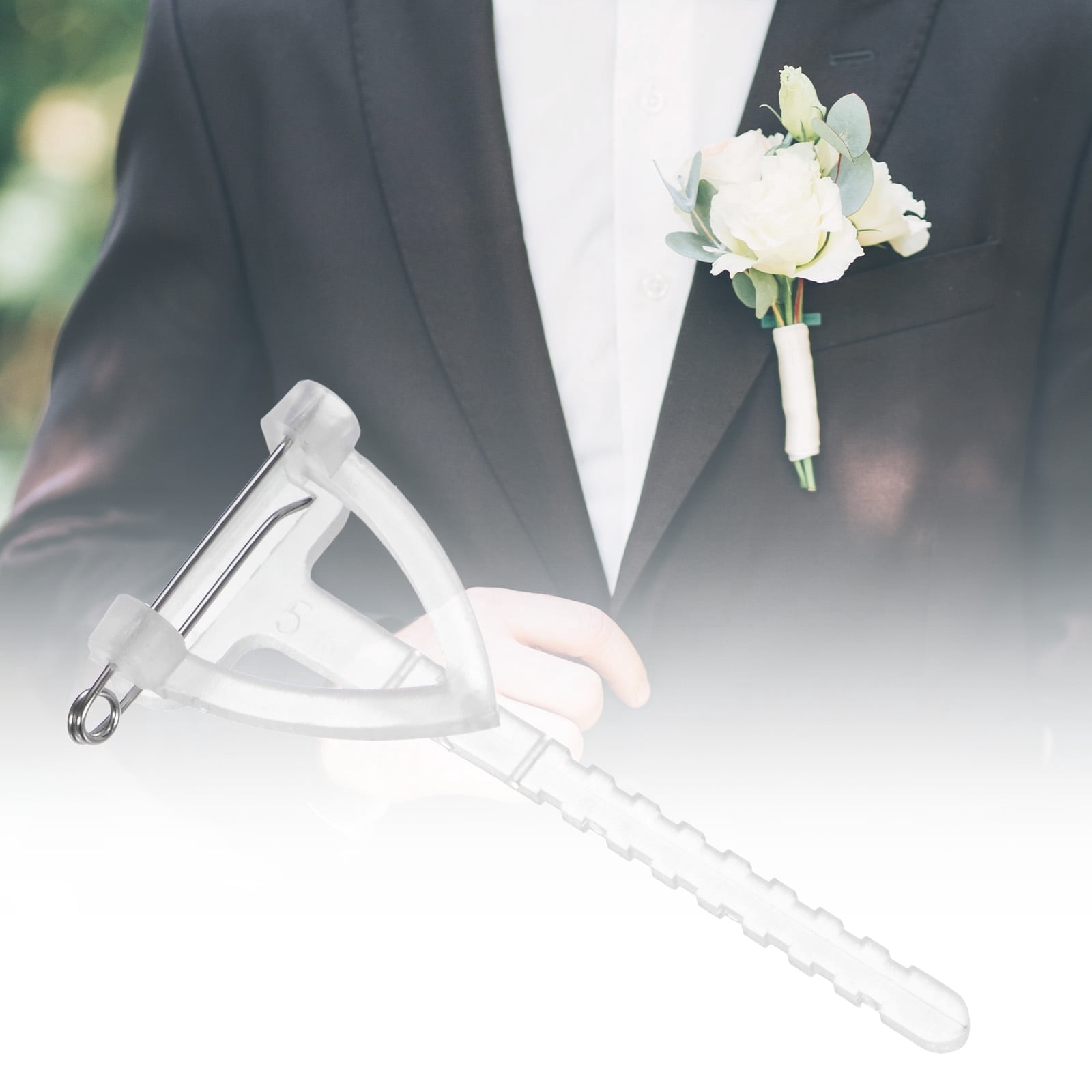 &nbsp;240-Pack Boutonnieres Safety Pins, Plastic Triangle Corsage Pin Buttonhole Flowers Pins for Wedding/Bridegroom Brooch/Party, T Shape Safety Clips Holder [6.5cm, White]