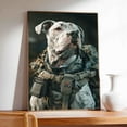 thumbnail image 4 of Hudo Funny Dogo Argentino Dog Soldier With Helmet Poster - Dogo Argentino Dog Canvas Wall Art - Framed Art - Teen Girl Gifts, 4 of 5