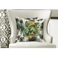 thumbnail image 3 of Ambesonne Monstera Throw Pillow Cover Pack of 2, Leaves Triangles Mystery, 2 Pcs-26"x16", Camel Grey and Fern Green, 3 of 5