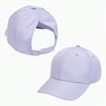 thumbnail image 3 of KPOPLK Girls Glitter Baseball Cap Kids Adjustable Ponytail Hat Toddler Summer Mesh Trucker Hats(2-8 Years,Purple), 3 of 6