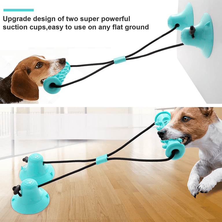 Dog Rope Toys, Nearly Indestructible Dog Rope Toys with Strong Squeak-  Ideal Tug of War Interactive Dog Training Toy, Dental Cleaning Chew Toys,  Dog