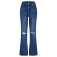 thumbnail image 4 of Ashirexll Jeans for Women, Womens Casual Pants, Summer Casual Button Fashion Low Waist Denim Long Pants with Pockets, 4 of 7