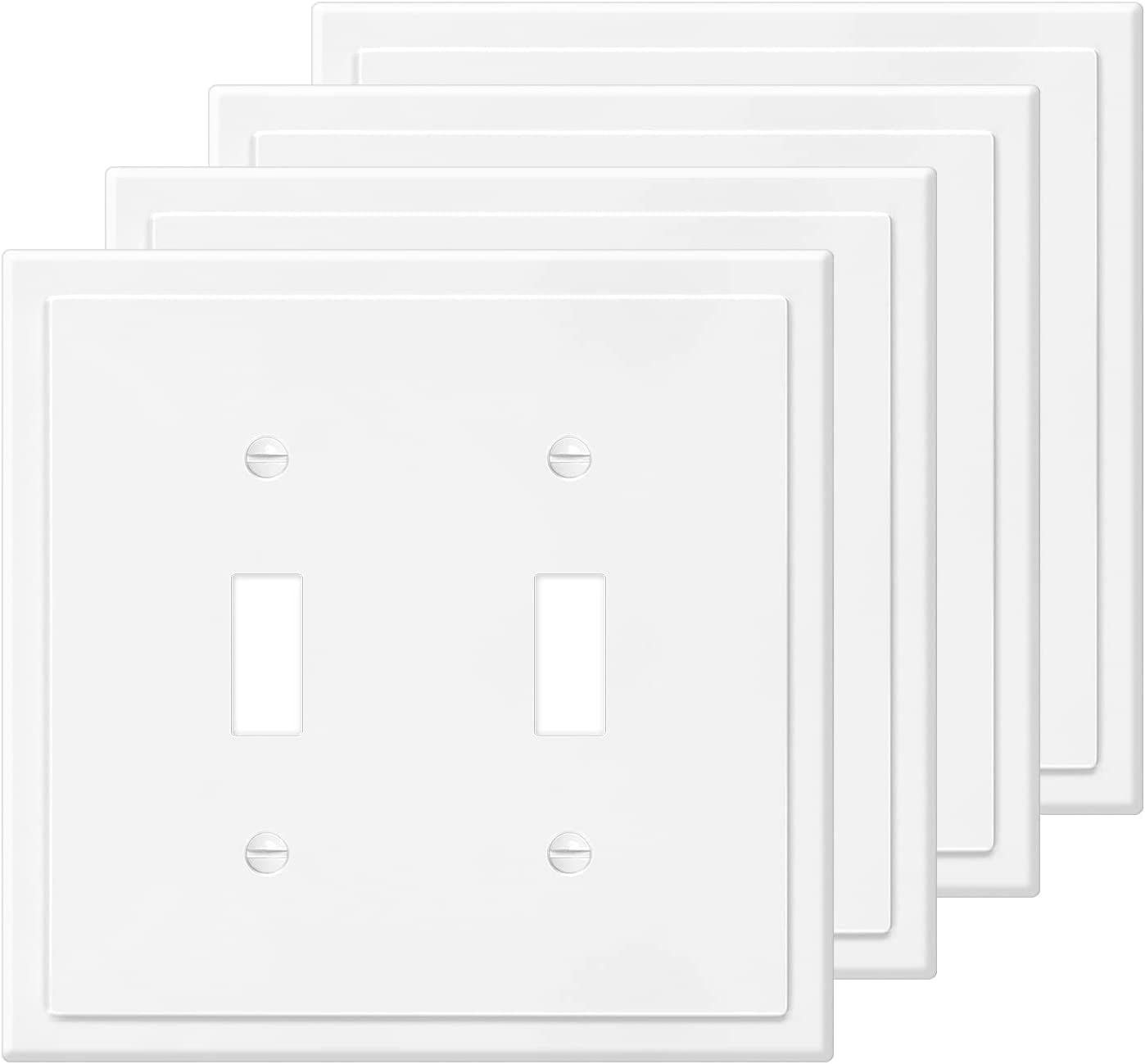 2Gang Modern Edge Decorative Wall Plate Cover Switch Outlet Double