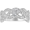 thumbnail image 1 of 1ct Vintage Style Crossover Diamond Fashion Ring 14K Infinity White Gold, 1 of 4