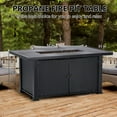 thumbnail image 3 of QinaQin 57 Inch Outdoor Propane Fire Pit Table, 50000 BTU Rectangle Fire Table with Removable Lid and Rain Cover, 3 of 9